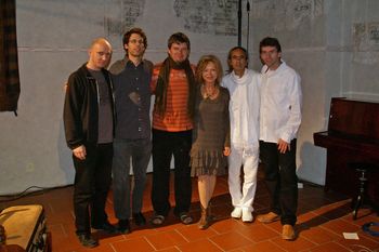 Trebic with our Czech band: David Doruzka, Tomas Reindl, Petr Dvorsky and Bharata Rajnosek
