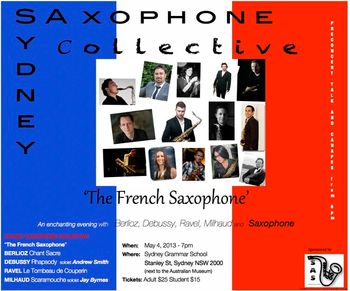 Sydney Saxophone Collective - The French Saxophone - April 2013
