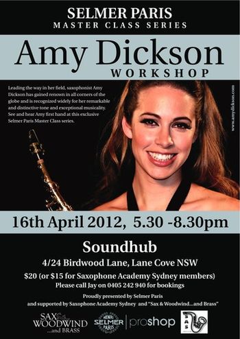 Amy Dickson Masterclass supported by Selmer Paris - April 2012
