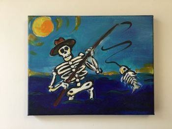 Day of the Dead Clarence Fisherman 8’ x 10’ canvas
