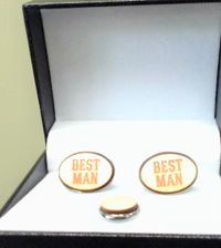 Gift For My Best Man - Wood Cufflinks and Tie 