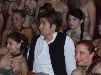 Han gets a bit nervous around the ladies.

