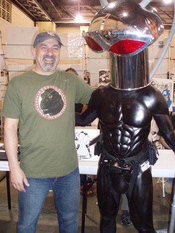 Black Manta with DC Comics' Executive Editor, Dan Didio.
