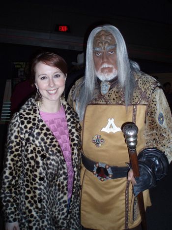 Jenn got upset because The Klingon wore her same outfit to the party.
