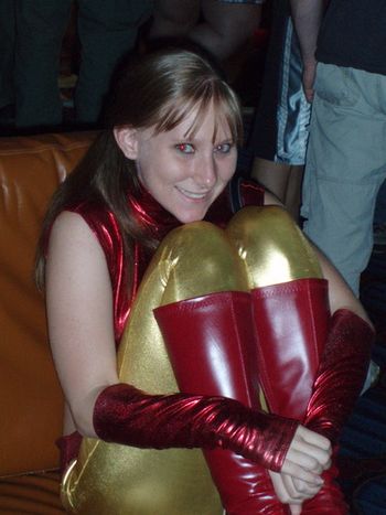 Tally in her IRON "MAIDEN" costume.

