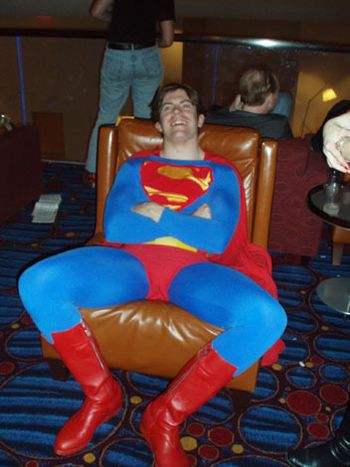 Superman wants you to see all of him.
