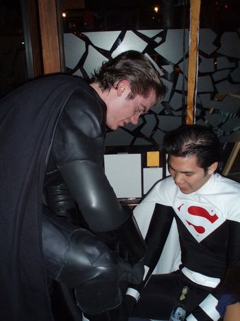 Batman & Superman share a moment.
