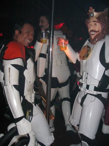 Drunk troopers pole dancing. So not good.
