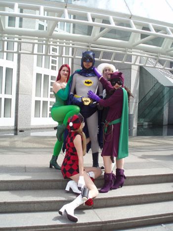 Batman and his ladies.
