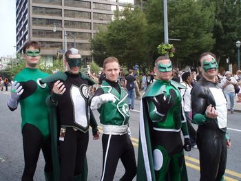 The Green Lanterns form a boy band.
