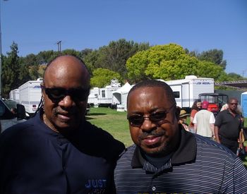 Hanging with the great Stevie Wonder at JazzFest West 2011!
