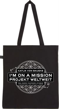 I´M ON A MISSION - Jute Bag (black) 