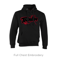 BLACK HOODIE - FULL CHEST EMBROIDERY