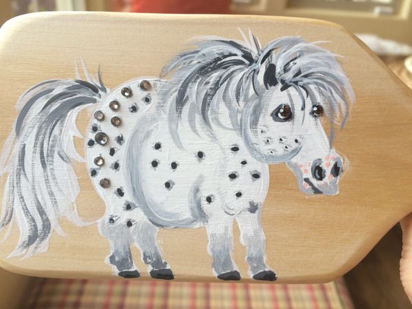 POA Pony Tail Brush- 
Hand painted - custom options as well. 
Send a picture of your horse or pony and indicate if you want cartoon or realistic style.
$32.00 FREE SHIPPING!
