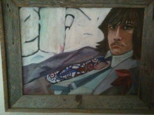 Painting of James Taylor by Annie Moscow (at 15 years old)