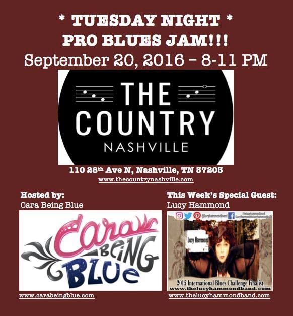 Excited to be performing on the first day of Americana Fest at The Country Nashville,as the Featured Artist of Cara Being Blue's weekly jam event! Come on by,y'all! ;o)