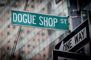 Dogue Shop street sign