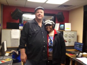 Dave with Ida Campbell at WPFW after a live studio performance on 'Don't Forget the Blues'.
