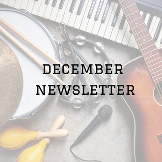 December 2022 Newsletter featuring Musical Ladder Students, Practice Buddies,  Student Spotlight Kynsie H., Pet of the Month, Refer a Friend Program, and much more.