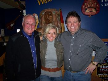 JASON DAVIS "On The Road" came to TENNESSEE ROADHOUSE to tape a segment about CONNIE LEE'S RADIO SHOW and TENNESSEE ROADHOUSE. JASON, CONNIE LEE & CONNIE'S husband KEVIN CUNNINGHAM
