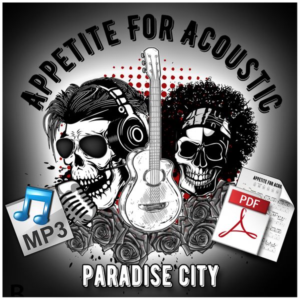 paradise city guitar backing track