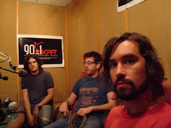 Getting ready to play live on KPFT 90.1 FM 6/22/07
