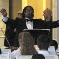 Dwight conducting the Metropolitan Youth Orchestra Of Central Alabama.
