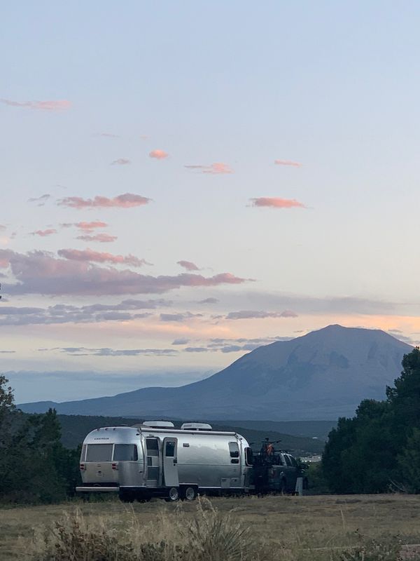 Airstream and the mountains