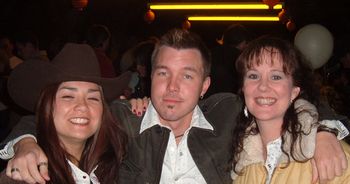 Justin with Liem Logue & Sherry Johnson of Seasong Recording at Tanya Tucker's Birthday Party at Tuckerville (Producers of the Still Believing in Christmas Album)
