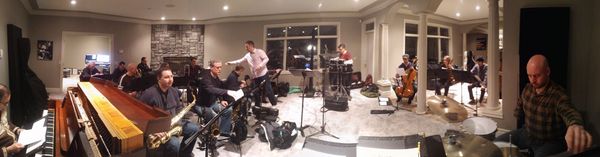Rehearsing with the Calgary Jazz Orchestra