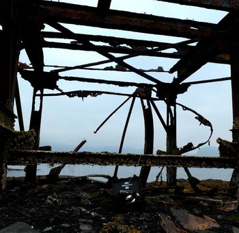 Abandoned pier in Hvalfjörður
