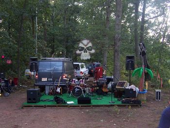 Wildman stage setup at Farm Gig, 2009

