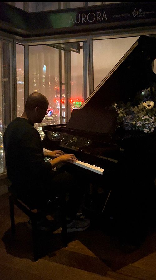 Random performance in the New Year - 01 January 2022 - The Shard View, London, UK