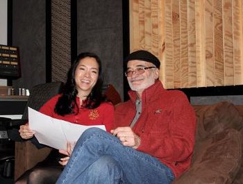 Going over one of the two songs DeAnna Choi was recording for a new musical I'm working on.
