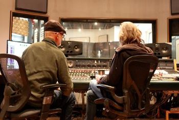 Working with Chris Benham, owner/drummer/engineer at his amazing studio in Brooklyn!
