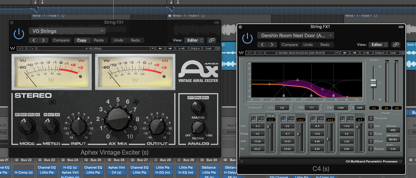 Image of harmonic exciter plugin and settings