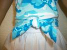 Aqua Camo Tie Shirt and Ruffle Skirt Set