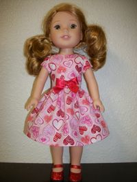 Sparkle Heart Dress 14.5" doll