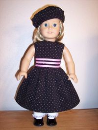 Black and Pink Dress w/Hat  