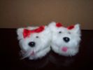 Fluffy dog slippers 