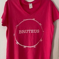 Womens deep pink drum ring tee.  50/50 Cotton/Poly