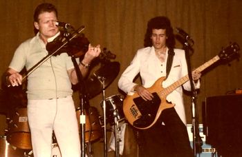 Vassar Clements & Richard Price on tour with The Vassar Clements Band in the 1970's
