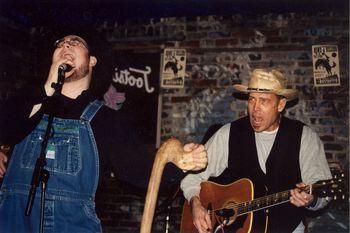 Hayseed and Hombre: mouths wide open (NEA Extravaganza at Tootsie's Orchid Lounge in Nashville)
