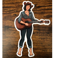 NEW!! Cartoon Mary Sticker (Guitar)
