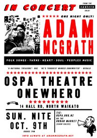 Adam McGrath at  Onewhero Society for The Performing Arts