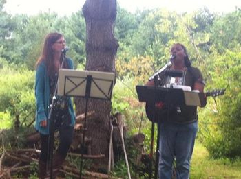 NH House concert outside under the trees!
