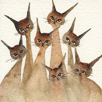 Whimsical Cat Art