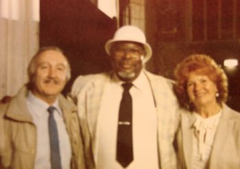 Big Joe Duskin with my parents at a show in Salisbury circa 1987.
