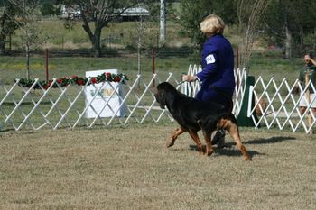 MaryBeth & Rose at the American Bloodhound Club 2007 Nationals in Texas winning AmBred!
