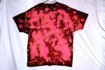 ONE OF A KIND X-LARGE red bleach dye t-shirt